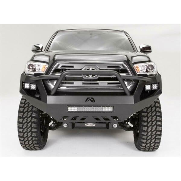 Fab Fours Vengeance Front Bumper With Pre-Runner Guard For 16-17 Tacoma, Matte Black FFBTT16-D3652-1